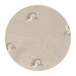 Nanami Swaddle - Whale - 100 x 135 cm - Off-White/Eucalyptus