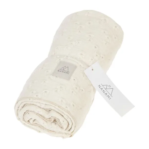 Nanami Swaddle - 135x100 cm - Embroidery - Naturel
