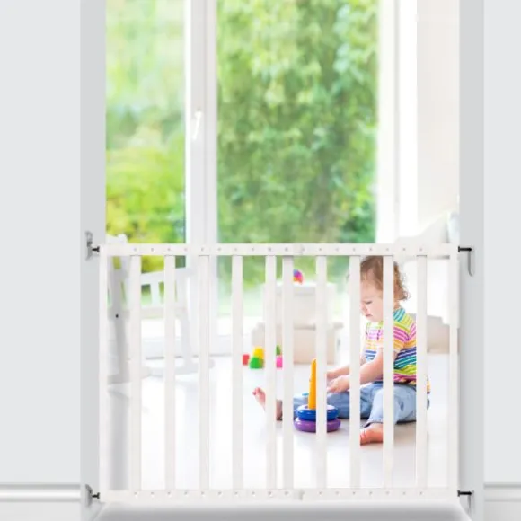 Noma Uitschuifbaar Houten Traphekje Zwart