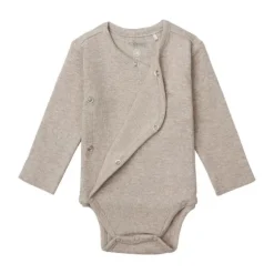 Noppies Nino Romper - Rib - Taupe Melange - Mt. 44
