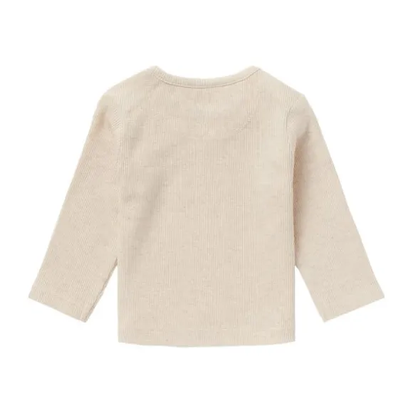 Noppies Rib Natal T-shirt Lange Mouwen Oatmeal Mt. 44