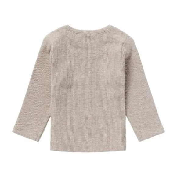 Noppies Rib Natal T-shirt Lange Mouwen Oatmeal Mt. 44