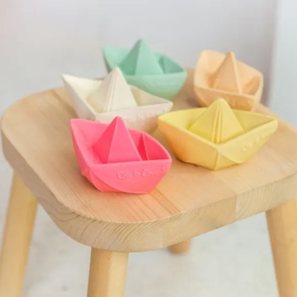 Oli & Carol Bad- en Bijtspeeltje Origami Boot - Mint