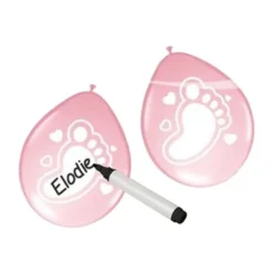 Ootje Kadootje Clouds Beschrijfbare Ballonnen Roze 6 Stuks