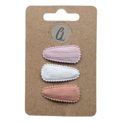 Ootje kadootje Spring Haarclip - Dusty Roze / Ivoor/ Clay – 3 Stuks