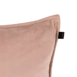 Overseas Middlestitch Kussen - 60 x 60 cm– Velours – Beige