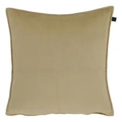Overseas Middlestitch Kussen - 60 x 60 cm– Velours – Beige