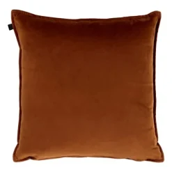 Overseas Middlestitch Kussen - 60 x 60 cm– Velours – Beige