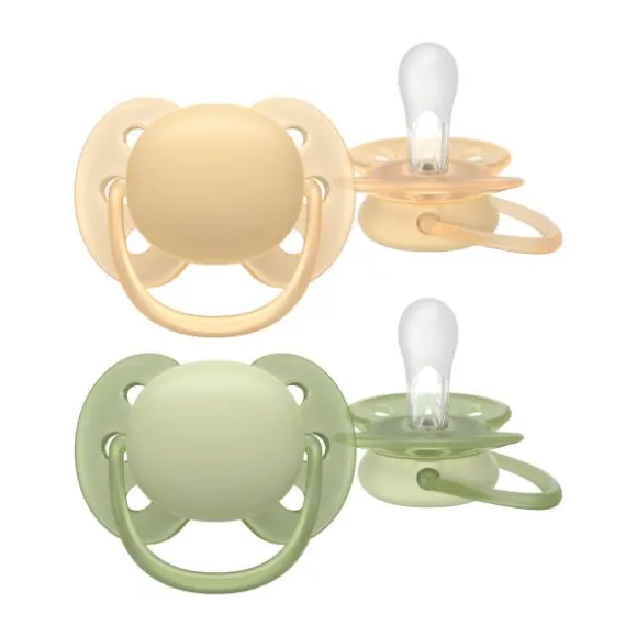 Philips Avent Ultra Soft Fopspeen - 0-6 Mnd - 2 Stuks - Plant-based