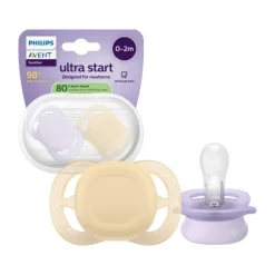 Philips Avent Ultra Start Fopspeen - 0-2 Mnd - 2 Stuks - Plant-based