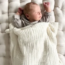 Pine Cone Kadera 4-Lagen Hydrofiele Deken - 120 x 120 cm - Cream