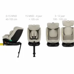 Puck Autostoel - JUNE - 360° Draaibaar - Sand