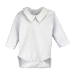 Rapife Romper Lange Mouw Met Kraag Recht White Mt. 68