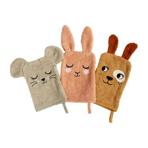 Roommate Bunny Mouse Dog Washand 3 Stuks