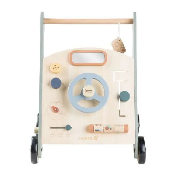 Sebra Houten Loopwagen - Blauw