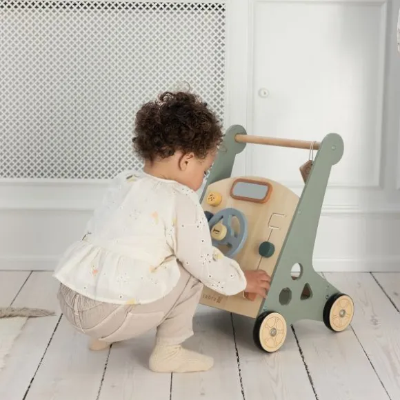 Sebra Houten Loopwagen - Blauw