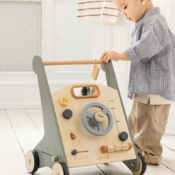 Sebra Houten Loopwagen - Blauw