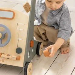 Sebra Houten Loopwagen - Blauw