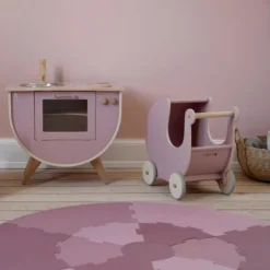 Sebra Houten Poppenwagen Blossom Pink