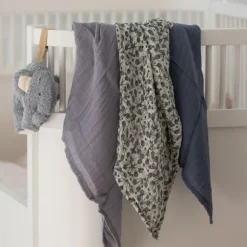 Sebra Hydrofiele Doeken Set - Blue Olive - Forest Lake Blue - 3 Stuks