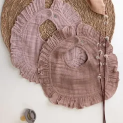 Sebra Muslin Drool Slab - 2 Stuks - Rose / Brown