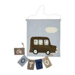 Smallstuff Wanddecoratie - Dogs Driving - 37x33 cm