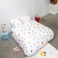 Snurk Dekbedovertrek - Popsicles - 140x200/220 cm - Wit