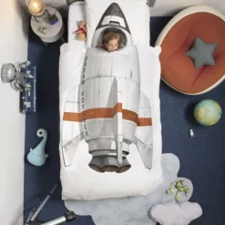 Snurk Rocket Dekbedovertrek 140 x 200/220 cm