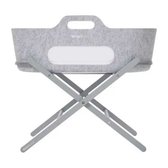 Snuz SnüzBaskit Moses Basket + Stand Set - Dove/Light Grey/Grey