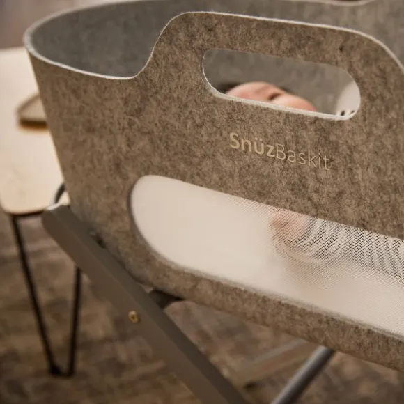 Snuz SnüzBaskit Moses Basket + Stand Set - Dove/Light Grey/Grey