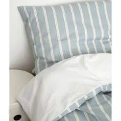 Studio Ditte Dekbedovertrek Lintjes - 140 x 220 cm - Steenblauw