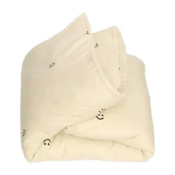 Studio Ditte Dekbedovertrek Smiley - 140 x 220 cm - Vanille