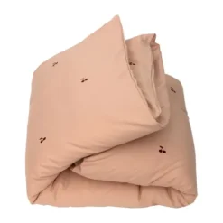 Studio Ditte Red Cherries Dekbedovertrek Nude 140 x 200 cm