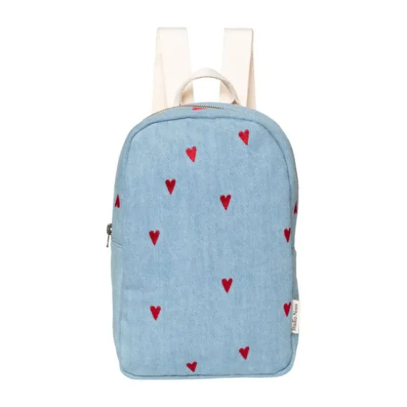 Studio Noos Mini Rugzak - Denim Hearts