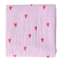 Studio Noos Swaddle - Natural Hearts - 120x120 cm