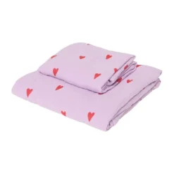 Studio Noos Swaddle - Natural Hearts - 120x120 cm
