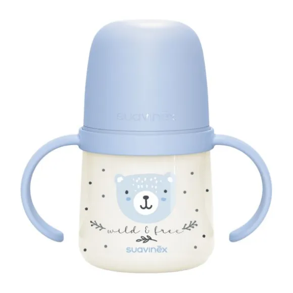 Suavinex Wild & Free Beker Met Handvaten - 150ml - 6Mnd+ - Blauw