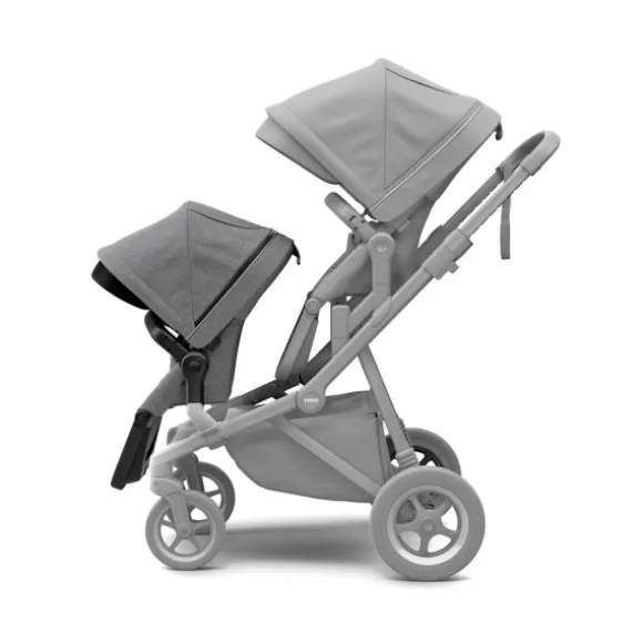Thule Sleek Tweede Zitje Grey Melange On Black