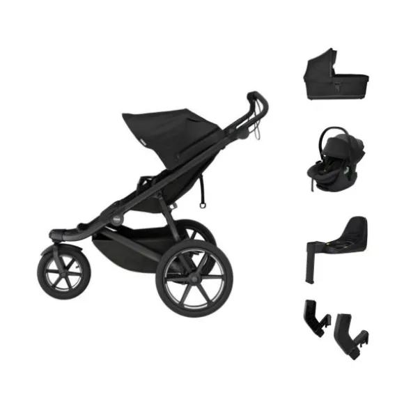Thule Urban Glide 3 Kinderwagen 4-in-1 - Mid Blue | Thule Maple Autostoeltje - Mid Blue | Thule Alfi Isofix Base