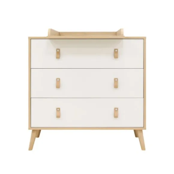 ToiToiKids Jort Commode met Laden - Wit/Naturel