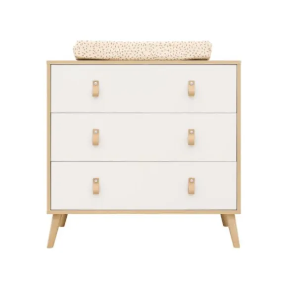 ToiToiKids Jort Commode met Laden - Wit/Naturel