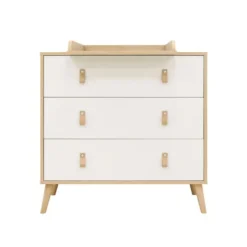 ToiToiKids Jort Commode met Laden - Wit/Naturel