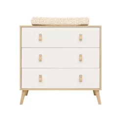 ToiToiKids Jort Commode met Laden - Wit/Naturel