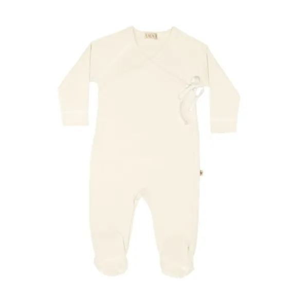 UAUA Boxpakje Strik Met Voetjes Crema 0-1 Mnd