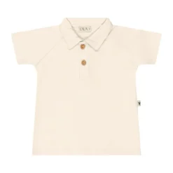 UAUA Polo T-Shirt Korte Mouwen - 3-6 Mnd - Crema
