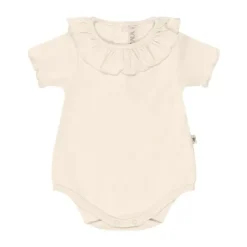 UAUA Ruffle Romper Korte Mouwen - 3-6 Mnd - Crema