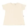 UAUA Ruffled T-Shirt Korte Mouwen - 3-6 Mnd - Crema