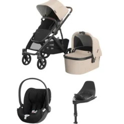 UPPAbaby VISTA V3 Kinderwagen 4-in-1 - Liam | Cybex Cloud T Plus Autostoeltje | Cybex Base T