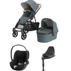 UPPAbaby VISTA V3 Kinderwagen 4-in-1 - Liam | Cybex Cloud T Plus Autostoeltje | Cybex Base T