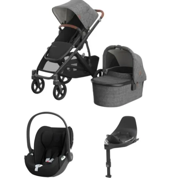 UPPAbaby VISTA V3 Kinderwagen 4-in-1 - Liam | Cybex Cloud T Plus Autostoeltje | Cybex Base T